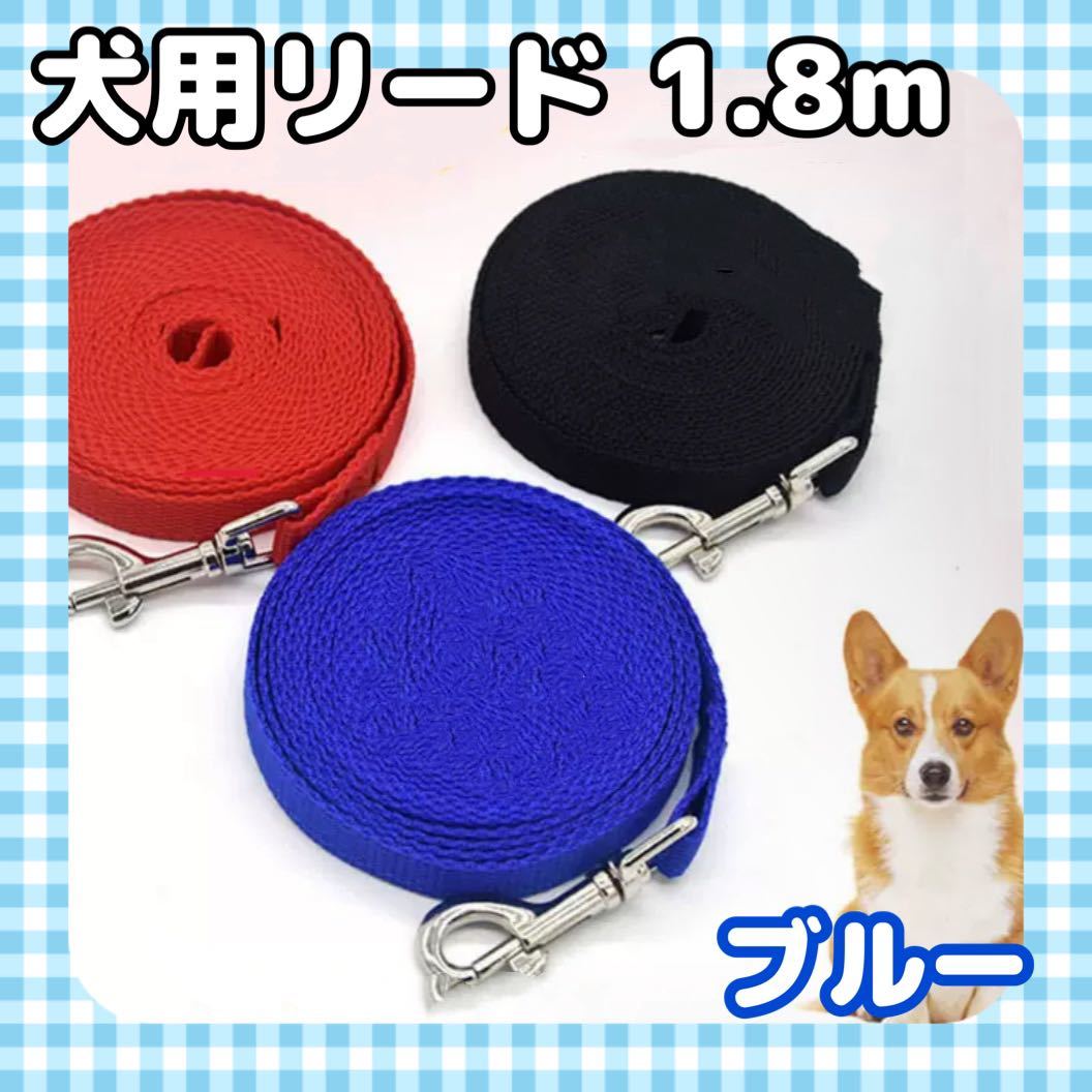 犬用リード／小型犬用リード／1.8m／小型犬／犬／散歩用リード／ペット用品／軽量　ブルー