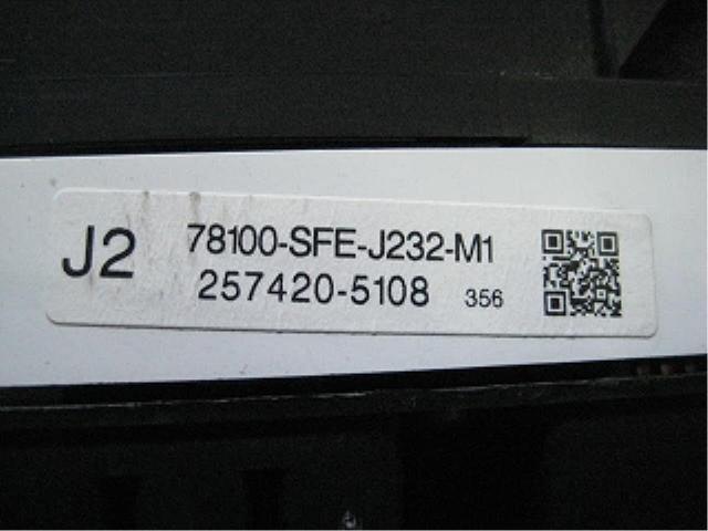 オデッセイ DBA-RB1 スピードメーター 　純正品番78120-SFE-J23 管理番号G3803_画像2