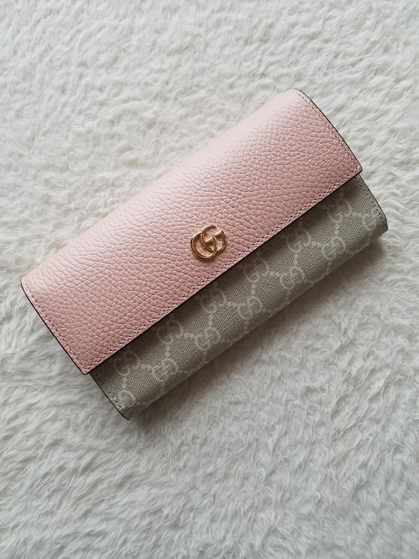 新品 GUCCI グッチ ダブルG コンチネンタル ウォレット 長財布 ライトピンク/GGスプリームキャンバス 456116 1AALQ 5945_画像2