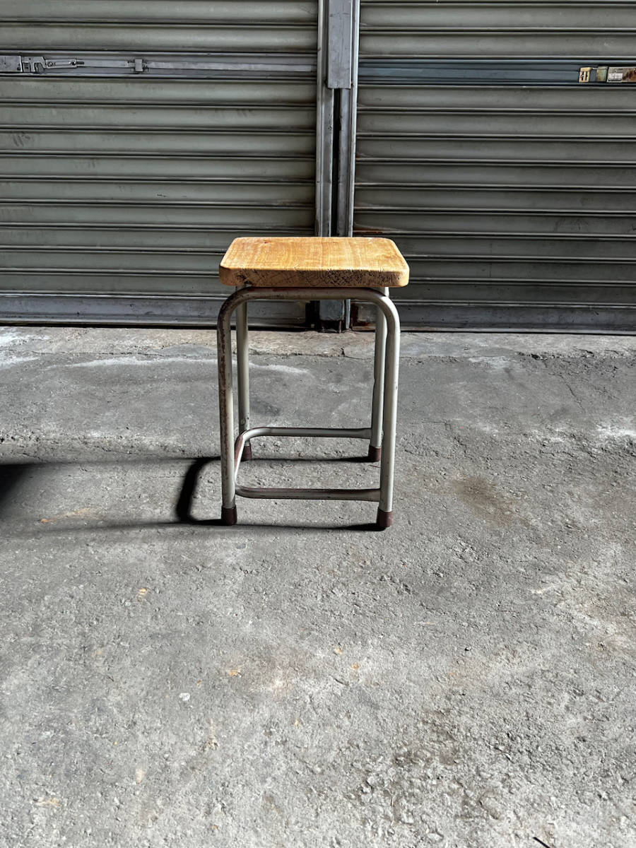  old furniture Vintage stool steel legs #