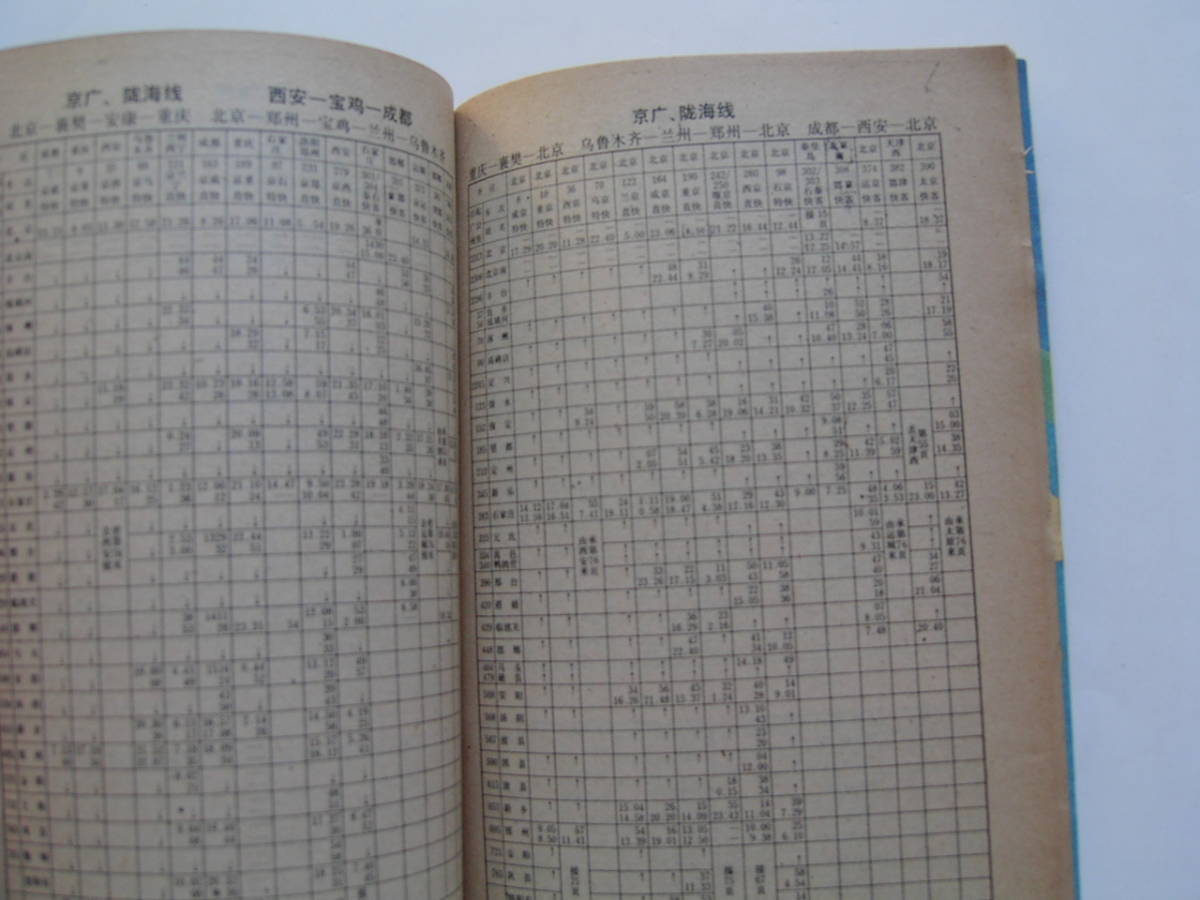 [時刻表] 「北京旅游手冊・火車時刻表（１９８９・５月）」_画像5