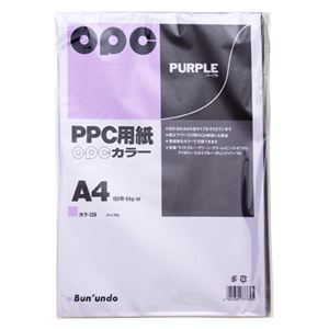 【新品】（まとめ） 文運堂 ファインカラーPPC A4判 カラー339 パープル 100枚入 【×5セット】_画像1