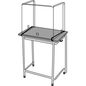 【新品】（まとめ） 学校机 飛沫防止ガード 標準サイズ 【×5セット】_画像5