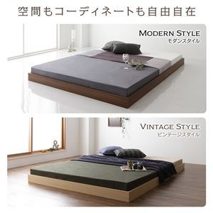 [ new goods ] bed low floor low type duckboard wooden compact he dress simple modern natural single bed frame only 