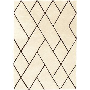 【新品】ラグマット/絨毯 【約140×200cm ブラウン】 ホットカーペット対応 『ルノン』 プレーベル_画像1