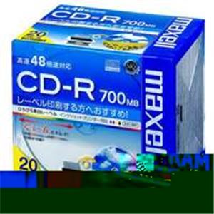 【新品】（まとめ）日立マクセル HITACHI CD-R ＜700MB＞ CDR700S.WP.S1P20S 20枚【×5セット】_画像1