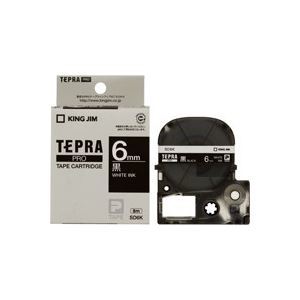 【新品】(業務用5セット) キングジム テプラPROテープ/ラベルライター用テープ 【幅：6mm】 SD6K 黒に白文字