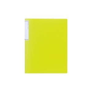 【新品】(業務用3セット) LIHITLAB クリアファイル/ポケットファイル 【A4/タテ型】 10冊入り 超スリムタイプ N7110-6 黄緑