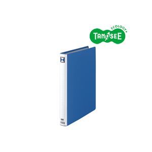 【新品】（まとめ）TANOSEE 両開きパイプ式ファイル A4タテ 20mmとじ 青 10冊
