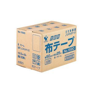 【新品】寺岡製作所 包装用布テープ ノンパッケージ #1590NP 50mm×25m 1箱(30巻)