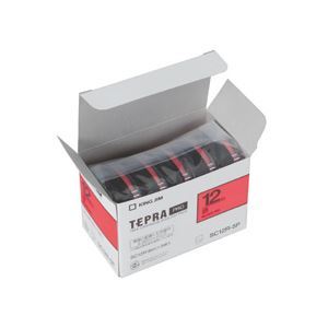 【新品】キングジム テプラ PRO テープカートリッジ パステル 6mm 赤/黒文字 エコパック SC6R-5P 1パック(5個)