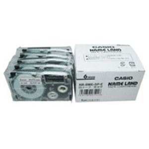 【新品】カシオ計算機(CASIO) テープ XR-6WE-5P-E 白に黒文字 6mm 5個