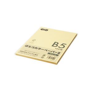 【新品】(まとめ) TANOSEE αエコカラーペーパーII B5 クリーム 少枚数パック 1冊(100枚) 【×15セット】