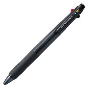 【新品】（まとめ） 三菱鉛筆 3色ボールペン ジェットストリーム3 0.38mm 軸色（透明黒） SXE340038T.24 1本 【×15セット】_画像1