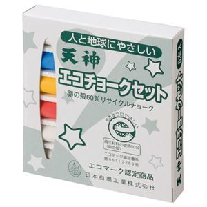 【新品】（まとめ） 日本白墨 エコチョーク72 4色詰合せ ECO-6 1箱（6本） 【×30セット】
