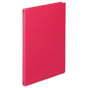 【新品】(まとめ) TANOSEE フラットファイル(PP) A4タテ 150枚収容 背幅17mm レッド 1パック(5冊) 【×10セット】