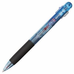 【新品】（まとめ） トンボ鉛筆 3色油性ボールペン リポーター3 0.7mm （軸色 透明ブルー） BC-TRC40 1本 【×20セット】