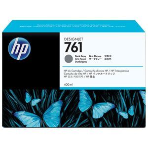 【新品】（まとめ） HP761 インクカートリッジ ダークグレー 400ml 染料系 CM996A 1個 【×3セット】_画像1