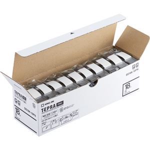 【新品】キングジム テプラ PROテープカートリッジ 18mm 白/黒文字 エコパック SS18K-10PN1セット(50個:10個×5パック)