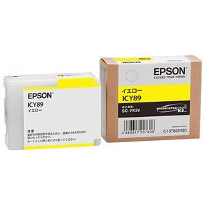 【新品】(まとめ) エプソン EPSON インクカートリッジ イエロー ICY89 1個 【×10セット】_画像1