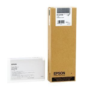 【新品】(まとめ) エプソン EPSON PX-P／K3インクカートリッジ ライトグレー 700ml ICLGY58 1個 【×10セット】_画像1