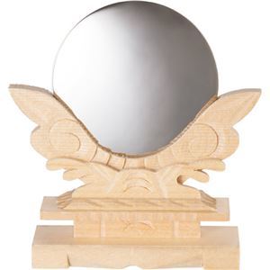 【新品】（まとめ）フィットポスト 神鏡 2.0寸 木製台付 1個 【×3セット】