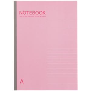 【新品】（まとめ）TANOSEE ノートブック セミB5 A罫7mm 40枚 ピンク 1冊 【×50セット】_画像1