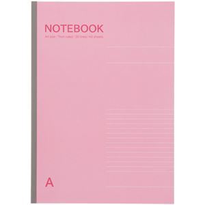 【新品】（まとめ）TANOSEE ノートブック A4 A罫7mm 40枚 ピンク 1冊 【×30セット】