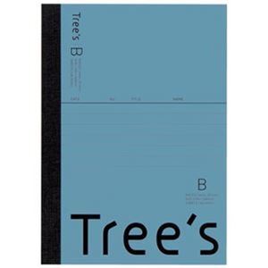 【新品】（まとめ）キョクトウ・アソシエイツ Trees A6 B罫 48枚 ブルーグレー【×100セット】_画像1