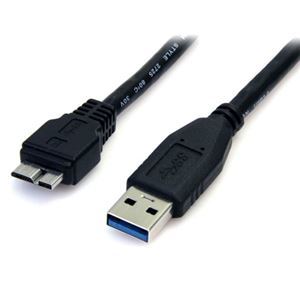 【新品】（まとめ）StarTech.com USB3.0ケーブル 0.5m Type A-Micro B オス/オス ブラック USB3AUB50CM