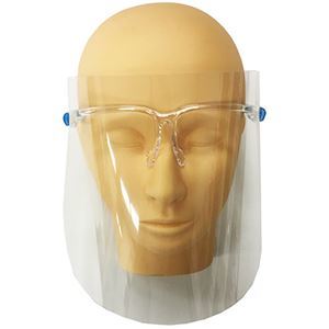 【新品】（まとめ）UK・PRODUCTSUK フェイスシールド 専用眼鏡1個+交換用フェイスシールド10枚入 1セット 【×5セット】_画像3