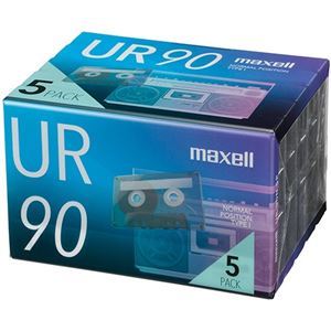 【新品】(まとめ) マクセル 音楽用カセットテープ「UR」 90分 UR-90N5P 1パック(5巻) 【×5セット】