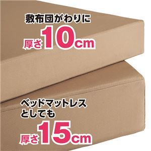 【新品】3つ折り マットレス 寝具 ダブル 140×200cm 厚さ15cm 洗えるカバー_画像3