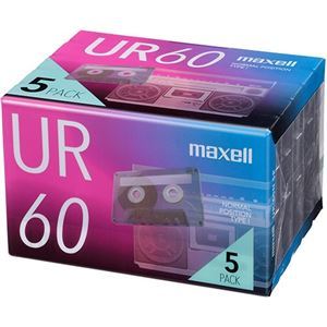 【新品】(まとめ) マクセル 音楽用カセットテープ「UR」 60分 UR-60N5P 1パック(5巻) 【×5セット】_画像1