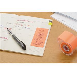 【新品】(まとめ）ヤマト メモック ロールテープ 蛍光紙つめかえ用 50mm幅 オレンジ RK-50H-OR 1巻【×10セット】_画像2