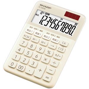 【新品】(まとめ）シャープ カラー・デザイン電卓 10桁ミニナイスサイズ ベージュ系 EL-M336-CX 1台【×5セット】