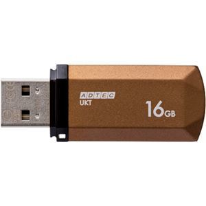 【新品】（まとめ）アドテック USB2.0キャップ式フラッシュメモリ 16GB シャンパンゴールド AD-UKTSG16G-U2R 1個【×3セット】_画像2