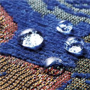 【新品】ラグマット 絨毯 約190×280cm ネイビー ふつう厚み5mm 厚みが選べる はっ水 シェニール ジャカード織 カーペット リビング_画像3