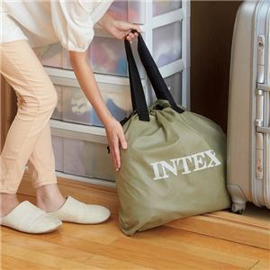 【新品】エクストラベッド 寝具 約99×191×33cm シングル PVC 専用キャリーバッグ 修繕パッチ付き INTEX社製 エアーベッド 来客_画像4