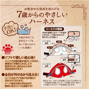 【新品】7歳からのやさしいハーネス ボーダー SS レッド (犬用品/ハーネス)_画像4