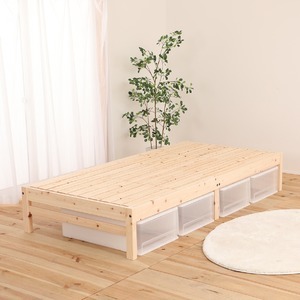 【新品】日本製 ひのきベッド 【 宮無し シングル】 天然木 すのこベッド ベッド下収納