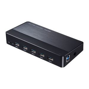 【新品】サンワサプライ USB3.2Gen1 10ポートハブ USB-3H1006BK_画像3