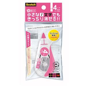 【新品】【10個セット】 3M Scotch スコッチ 修正テープ 微修正 4mm ピンク 3M-SCPD-4NNX10_画像1