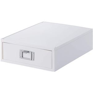 【新品】収納ボックス 収納ケース 約幅26cm オールホワイト A4ファイルボックス 収納ボックス Like-it リビング オフィス キッチン_画像1