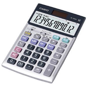 【新品】カシオ計算機 実務電卓 JS-20DC-N ジャストサイズ12桁 シルバー