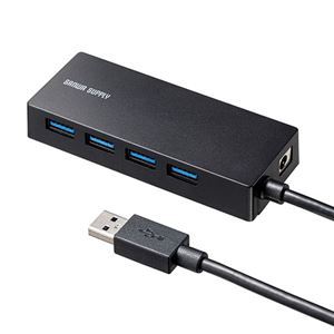 【新品】サンワサプライ HDD接続対応4ポートUSBハブUSB-3HTV433BK_画像1