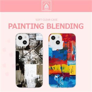 【新品】dparks ソフトケース for iPhone 13 Pro Painting Blending MONO DS21188i13P_画像2