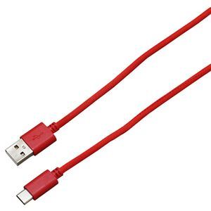【新品】【5個セット】BAUT Type-C/Type-Aメッシュケーブル 3A 1.0m レッド BUSACM100RDX5