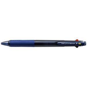 【新品】(まとめ) 三菱鉛筆 Jストリーム3色BP SXE340038T.9 透明ネイビー 【×50セット】