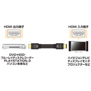 【新品】サンワサプライ フラットHDMIケーブル KM-HD20-100FK_画像2